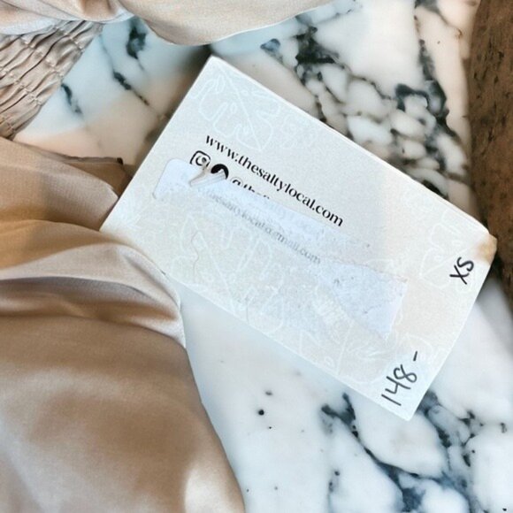 Astr The Label NWT Anamarie Cutout Long Sleeve Champagne Mini Dress Size XS - Picture 13 of 13